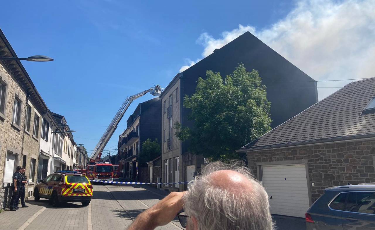 Incendie dans le centre de Bertrix 