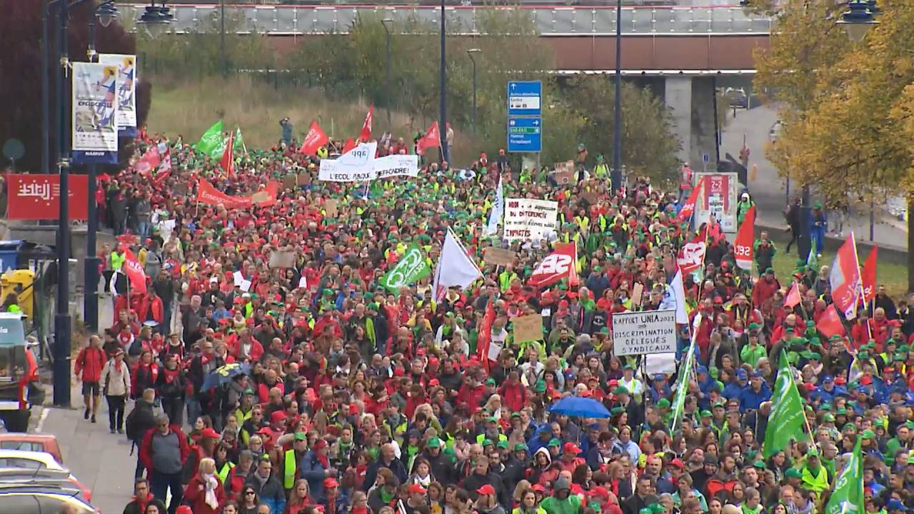 Les enseignants de la province se sont mobilisés pour la manifestation à Namur