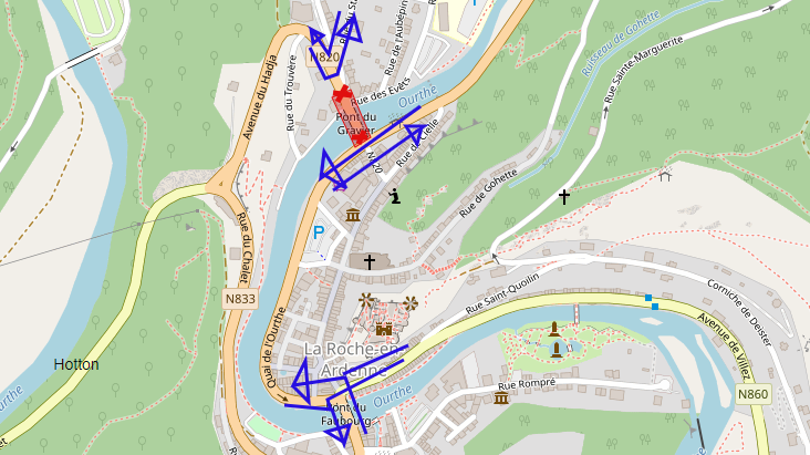 La Roche: circulation interdite sur le pont du gravier du 3 au 14 juillet