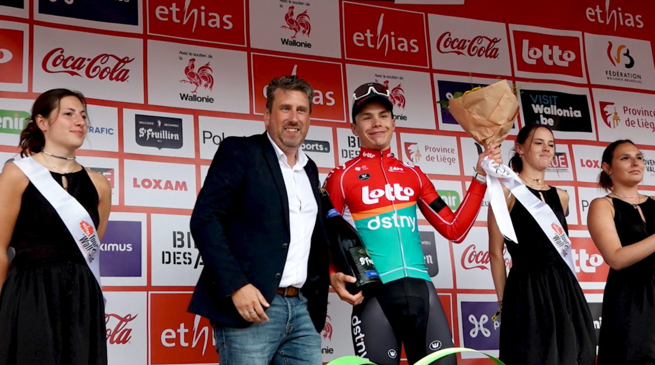 Le sprint victorieux d'Arnaud De Lie sur la deuxième étape du tour de Wallonie