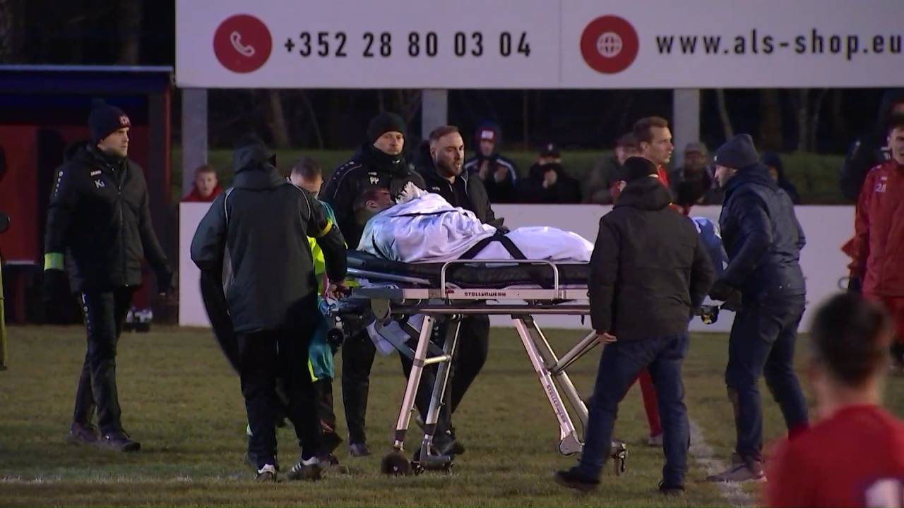 Habay-la-Neuve - Meix-devant-Virton interrompu suite à la blessure de Simon Poncelet, le joueur souffre d'une commotion