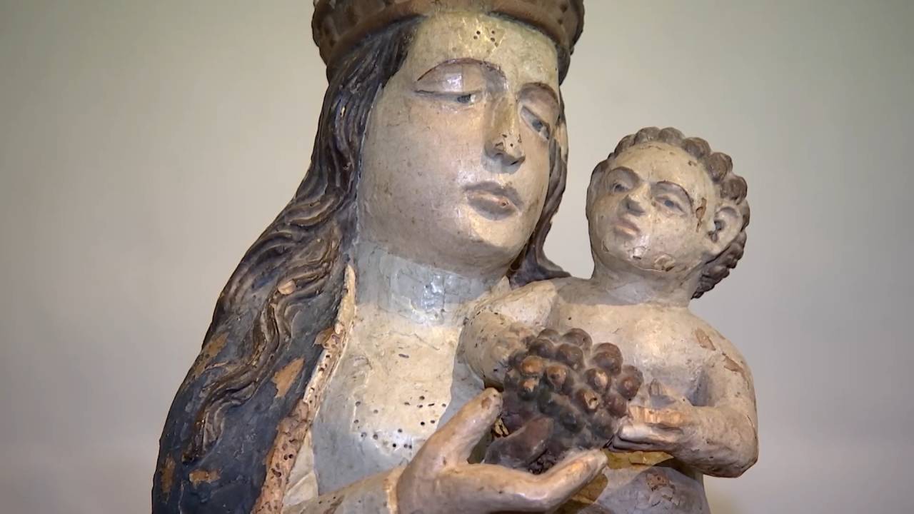 Patrimoine 2/5 : La Vierge à l'enfant et aux raisins de retour à la chapelle Saint Cunibert