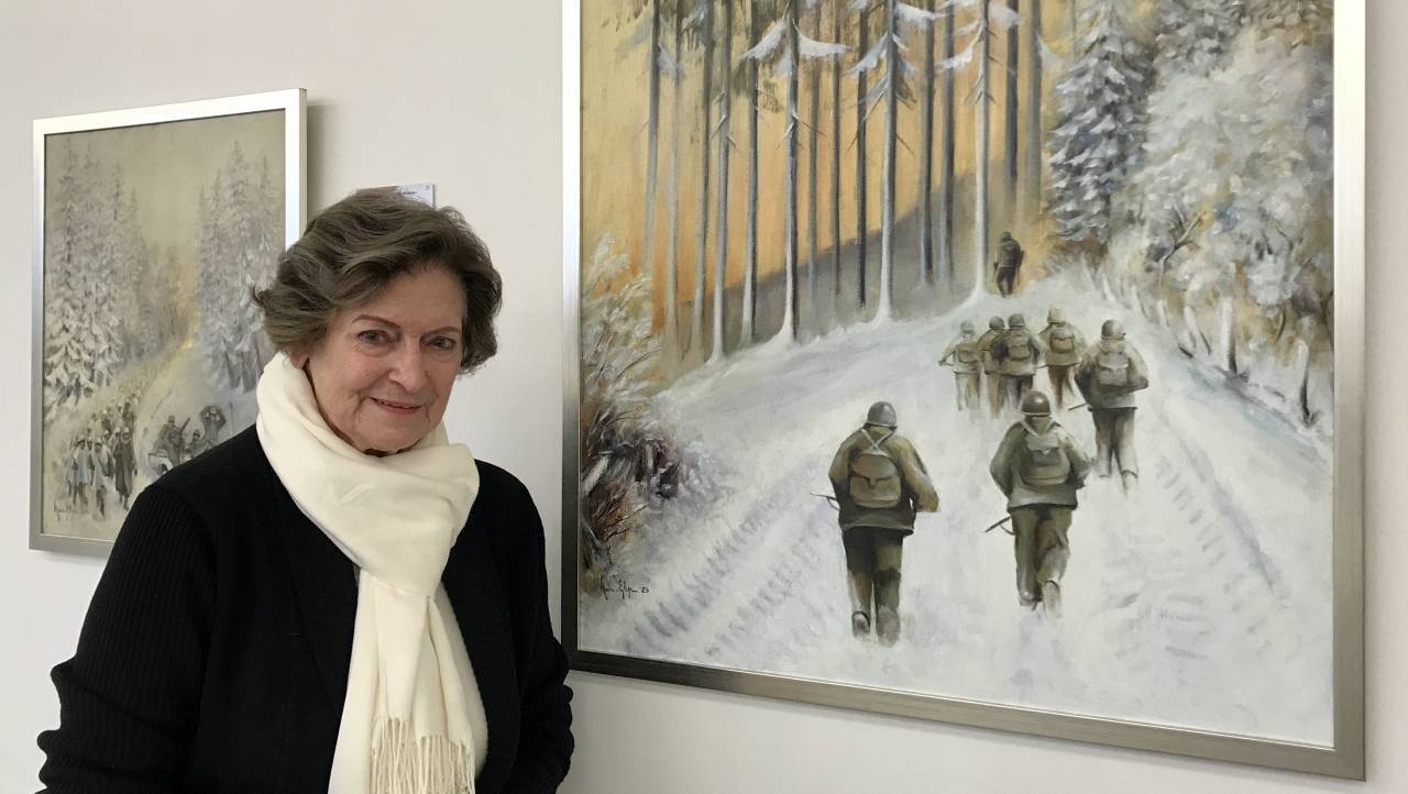 Bastogne : la peintre Marie-Elise expose ses souvenirs de la Bataille des Ardennes