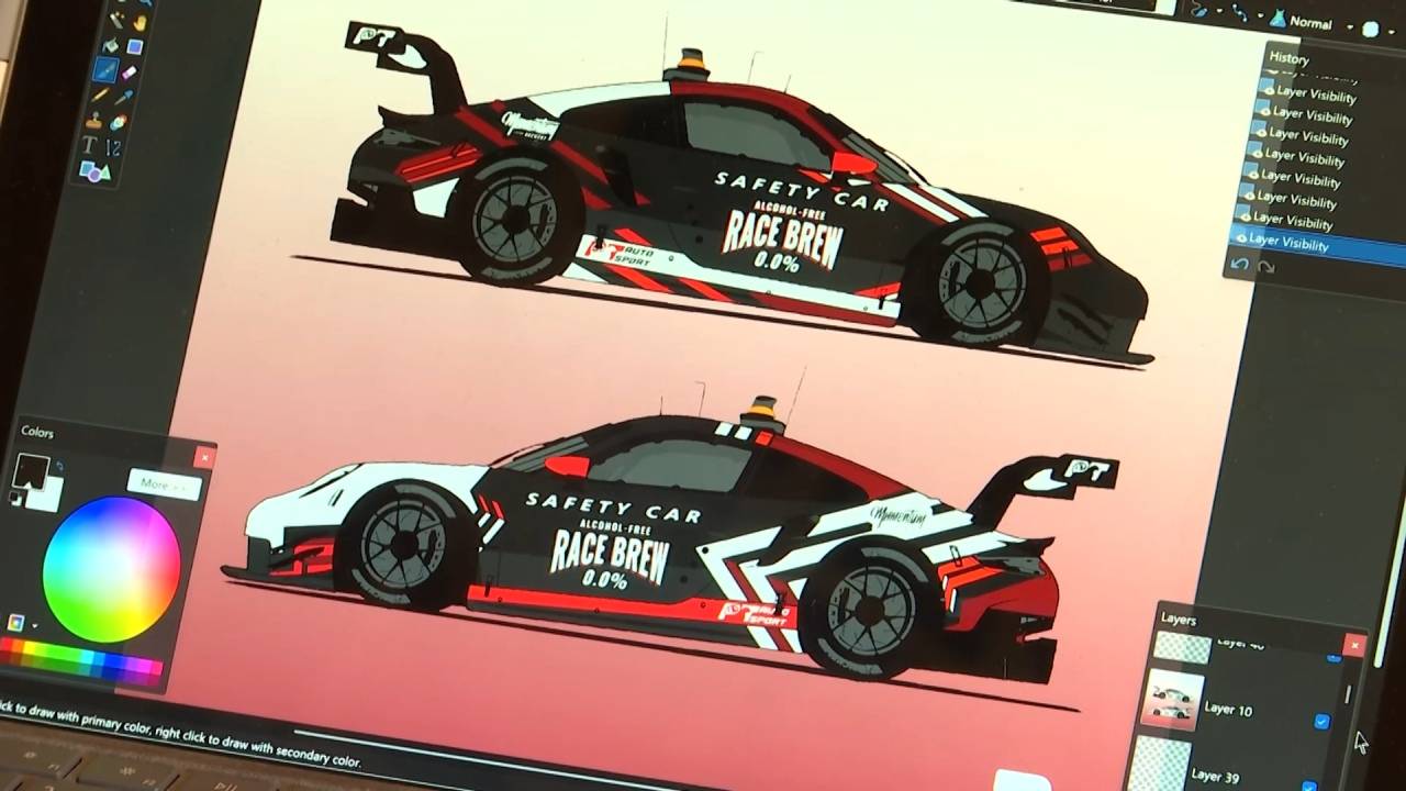 Robin Stordeur a créé le design de la safety car d'une prestigieuse compétition