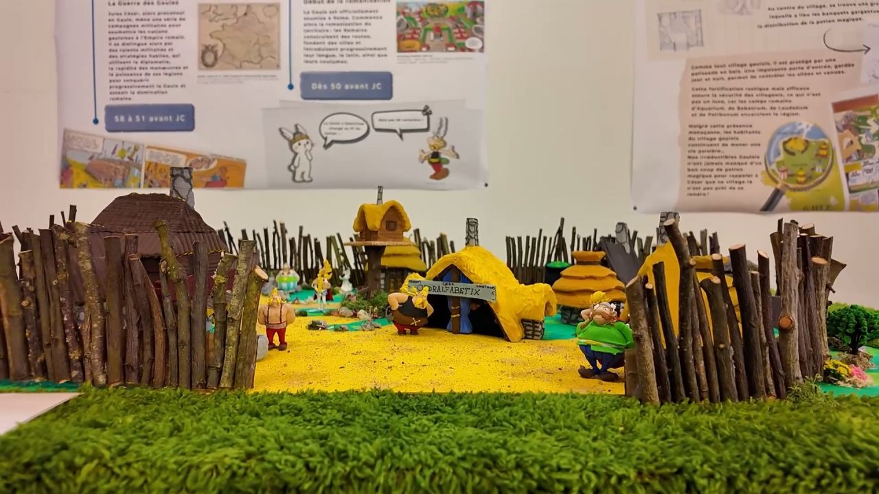 L'irréductible village d'Astérix à la bibliothèqe d'Athus