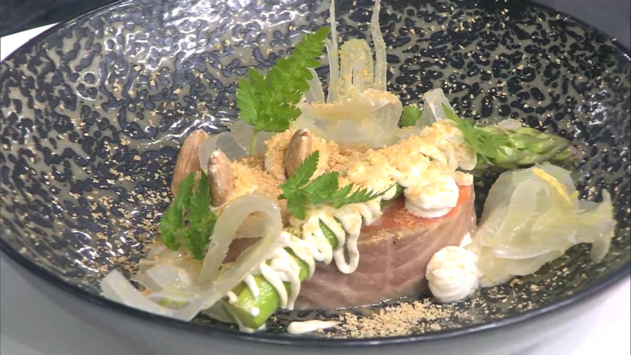 Truite saumonée aux amandes et fenouil