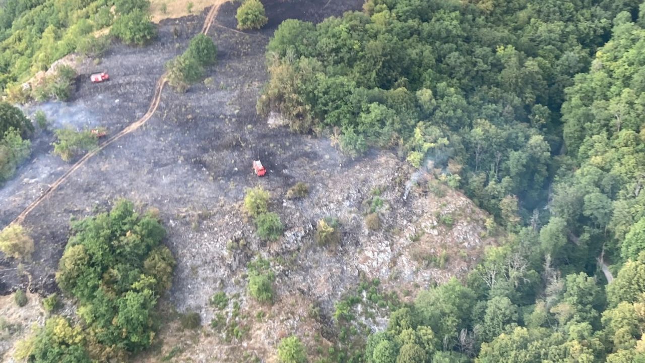 Feu de forêt à Gedinne: la Zone de secours Luxembourg dépêchée en renfort