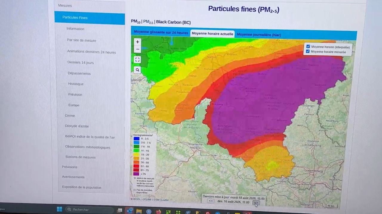 Un pic de pollution record mesuré par la station de Vielsalm