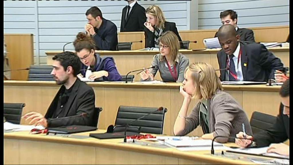 HUIT LUXEMBOURGEOIS AU PARLEMENT JEUNESSE (BRUXELLES)