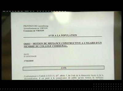 VIRTON : MOTION DE MEFIANCE CONTRE LA PRESIDENTE DU CPAS