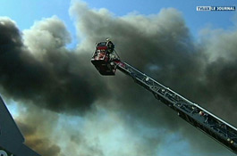 INCENDIE DU GARAGE HUBERTY A LAMOLINE