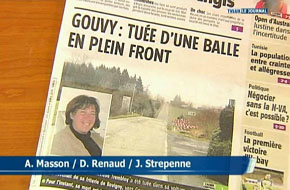 GOUVY : UNE DAME ASSASSINEE DANS SA VOITURE.