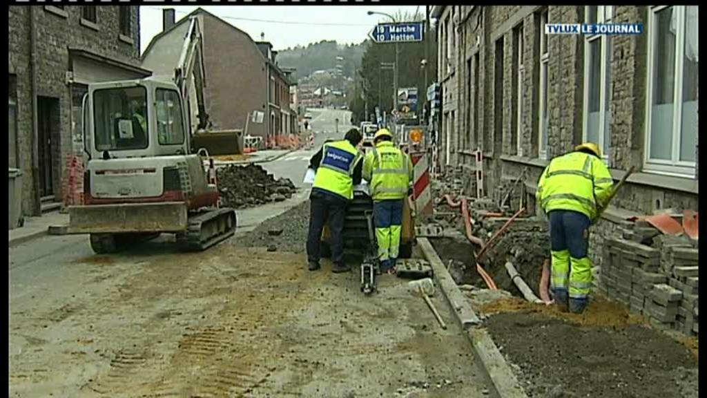 LES TRAVAUX AU CENTRE DE BOMAL