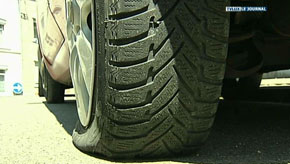 ARLON : PNEUS CREVES, 70 VOITURES ENDOMMAGEES