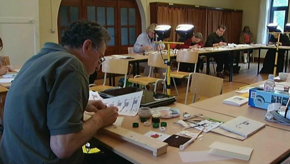Maredret : atelier d'enluminure