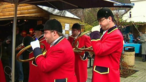 Houffalize : marché de Noël sous la pluie