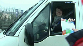 Grève générale : action au rond-point de Recogne à Libramont