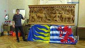 Saint-Hubert : vernissage de la sculpture La conversion d'Hubert